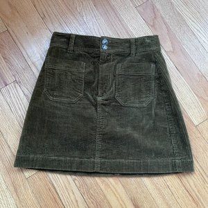 Madewell Corduroy A Line Mini Skirt